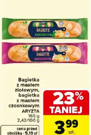 Bagietka z masłem ziołowym, bagietka z masłem czosnkowym Aryzta
