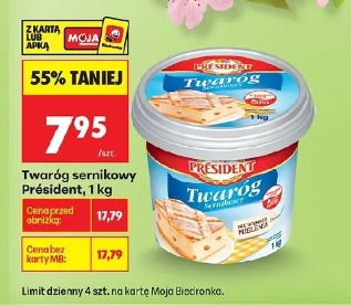 Twaróg sernikowy President, 1 kg