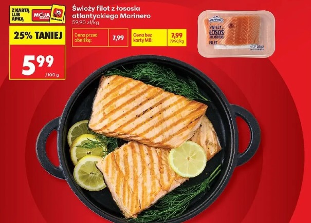 Świeży filet z łososia atlantyckiego Marinero