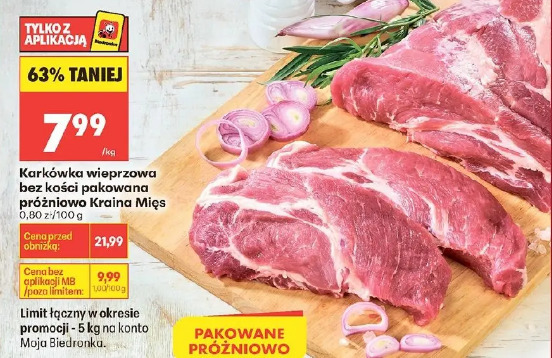 Karkówka wieprzowa pakowana próżniowo Kraina Mięs