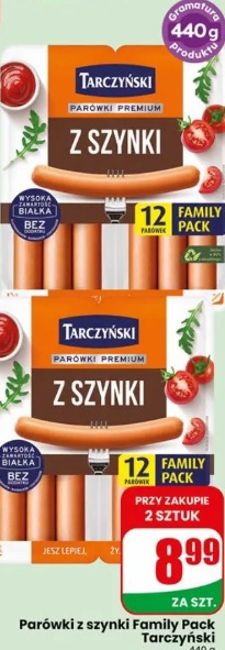Parówki z szynki Family Pack Tarczyński