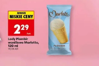 Lody Plombir waniliowe Marletto