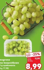 Winogrona jasne bezpestkowe