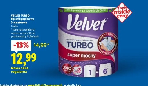 Velvet Turbo Ręcznik papierowy 3-warstwowy