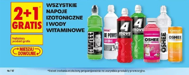 Wszystkie napoje izotoniczne i wody witaminowe