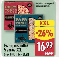 Papa Toni's Pizza prosciutto/5 serów XXL