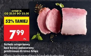 Schab wieprzowy bez kości pakowany próżniowo Kraina Mięs