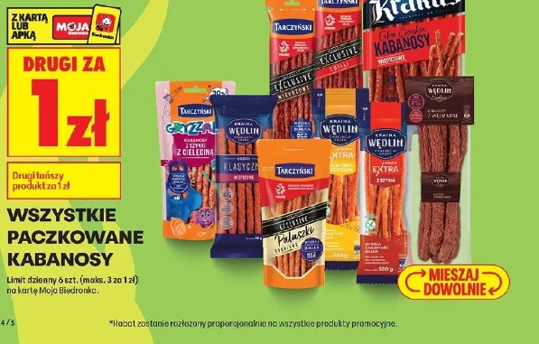 Wszystkie paczkowane kabanosy