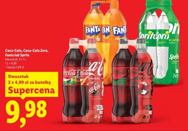 Coca-Cola, Coca-Cola Zero, Fanta lub Sprite