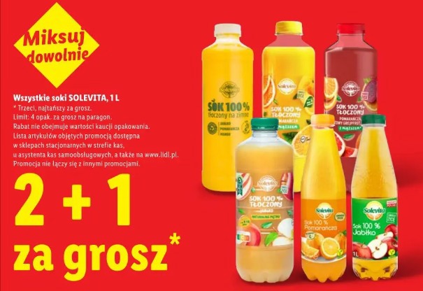 Wszystkie soki Solevita, 1L