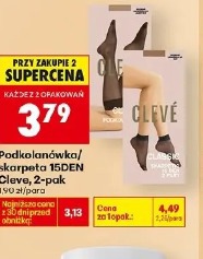 Cleve podkolanówka/skarpetka 15DEN, 2-pak