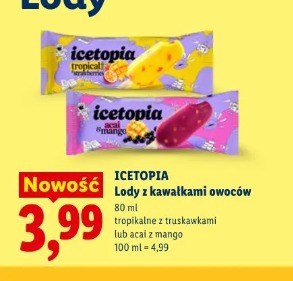 Icetopia Lody z kawałkami owoców