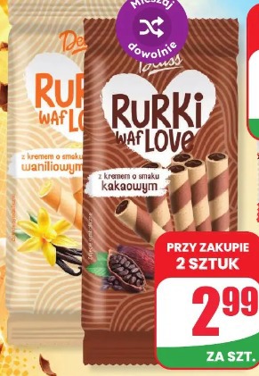 Rurki waflowe z kremem Deliss