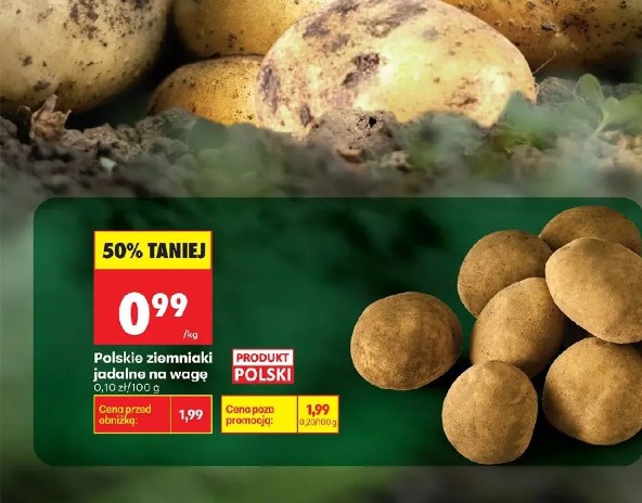 Polskie ziemniaki jadalne na wagę