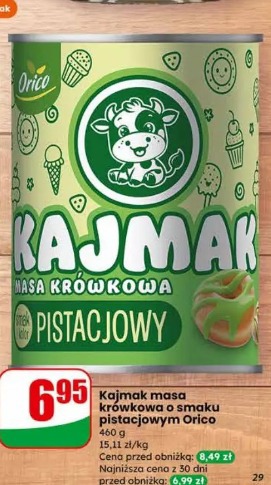 Kajmak masa krówkowa o smaku pistacjowym Orico