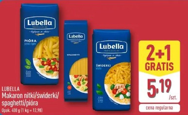 Lubella Makaron nitki/świderki/spaghetti/pióra