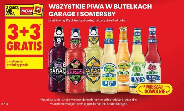 Wszystkie piwa w butelkach Garage i Somersby