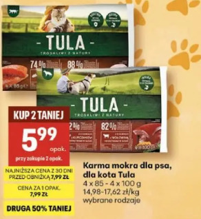 Karma mokra dla psa, dla kota Tula