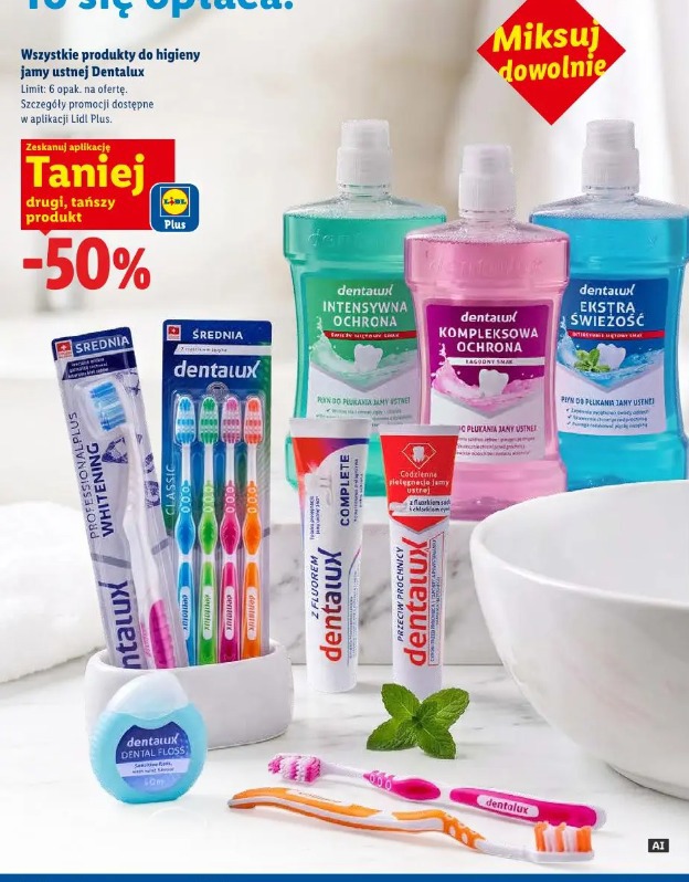 Wszystkie produkty do higieny jamy ustnej Dentalux