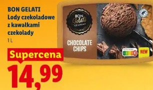 Bon Gelati Lody czekoladowe z kawałkami czekolady