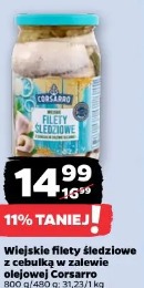 Wiejski filety śledziowe z cebulką w zalewie olejowej Corsarro