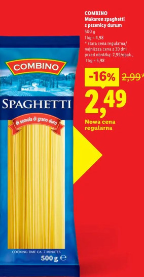 Combino Makaron spaghetti z pszenicy durum