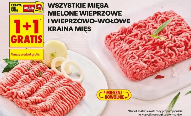 Wszystkie mięsa mielone wieprzowe i wieprzowo-wołowe Kraina Mięs