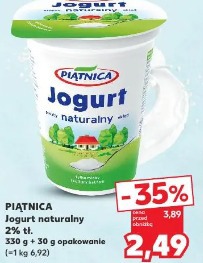 PIĄTNICA Jogurt naturalny 2% tł.