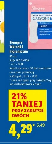 Siempre Wkładki higieniczne