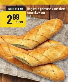 Bagietka pszenna z masłem czosnkowym
