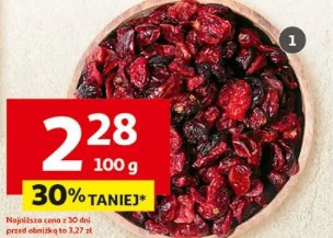 Żurawina cięta suszona, słodzona