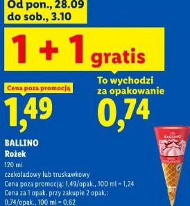 Ballino Rożek czekoladowy lub truskawkowy