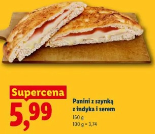 Panini z szynką z indyka i serem