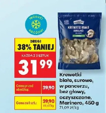 Krewetki białe, surowe, w pancerzu, bez głowy, oczyszczone, Marinero