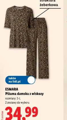 Esmara Piżama damska z wiskozą