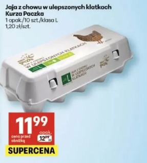 Jaja z chowu w ulepszonych klatkach Kurza Paczka