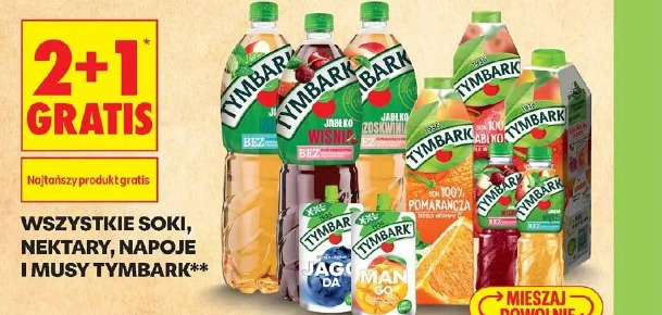 Tymbark soki, nektary, napoje i musy