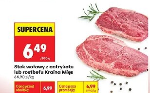 Stek wołowy z antrykotu lub rostbefu Kraina Mięs
