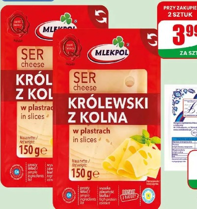 Ser Królewski z Kolna Mlekpol plastry