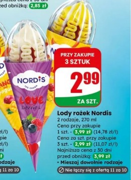 Lody rożek Nordis