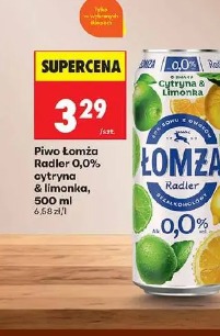 Łomża Radler piwo 0,0% cytryna & limonka