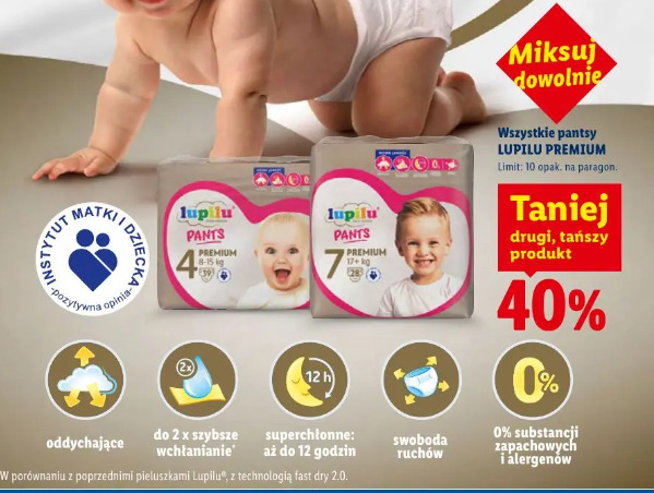 Lupilu Premium oddychające pieluszki
