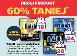 Tabletki do zmywarki Finish drugi produkt 60% taniej