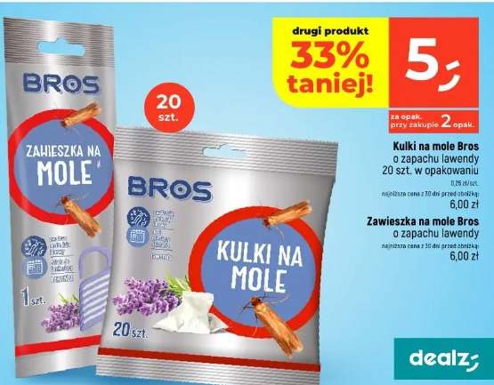 Bros zawieszka na mole o zapachu lawendy