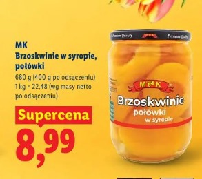 MK Brzoskwinie w syropie, połówki