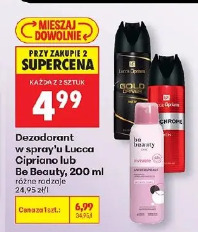 Dezodorant w spray'u Lucca Cipriano lub Be Beauty