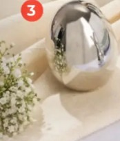 Srebrne jajko ceramiczne
