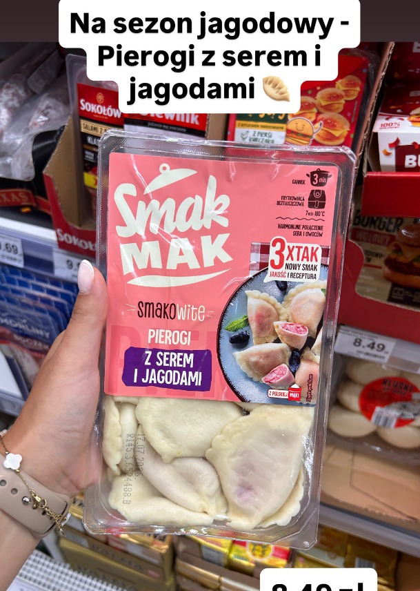 Smak Mak Pierogi z serem i jagodami