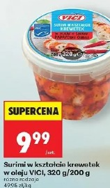 Surimi w kształcie krewetek w oleju Vici