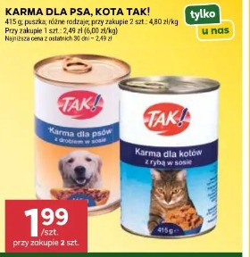 Karma dla psa, kota Tak!